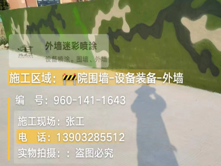秀山 迷彩漆喷涂价格（按平方米计费）